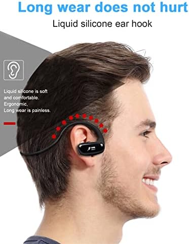 CYBORIS Sports Swimming Waterproof Headphones, IPX7 Waterproof 16GB MP3 Player with Bluetooth, Running Earphone 10Hrs Playtime, Wireless Bluetooth 5.0 Headset with Noise Cancelling MIC (Black)