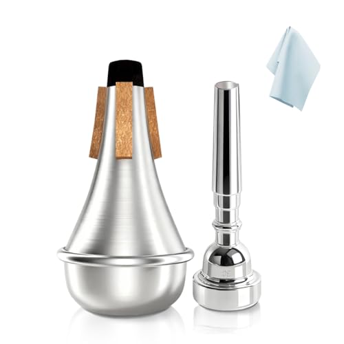 Kuylive - Boquilla de trompeta 3C con silenciador de aluminio ligero para talmpeta de práctica para...