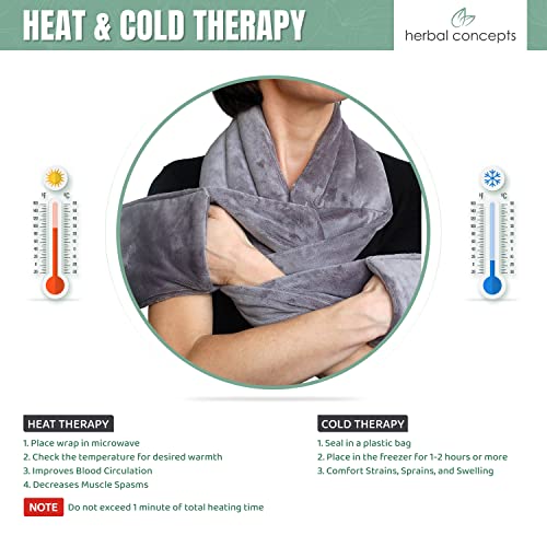 Herbal Concepts Warming Scarf | Fur Collar for Women | Heated Scraf | Winter Warm Scarves with Pockets |Mauve4