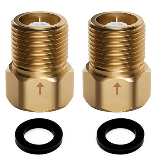 PYRUVAE 2 Pièces Clapet Anti Retour en Laiton Clapet Anti Retour des Eaux Usées avec Filetage Intérieur et Filetage Extérieur pour Pompe de Jardin Toilette...