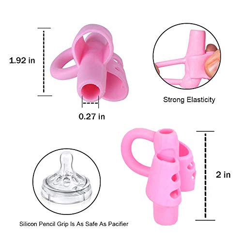 BUSHIBU Pencil Grips for Kids Handwriting, Toddler Pencil Grip, Pen Grips Trainer for Beginners Preschoolers Kindergarten Children(4 PCS) - Thumbnail 2