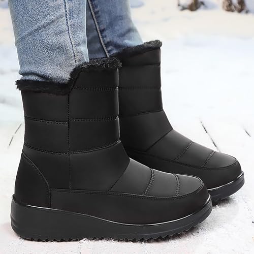Bottes d'hiver pour femme imperméables à tige courte et doublure chaude - 6
