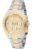 INVICTA Speedway 49908 - Reloj para hombre, analógico, movimiento de cuarzo, acero inoxidable con esfera dorada, 39 mm