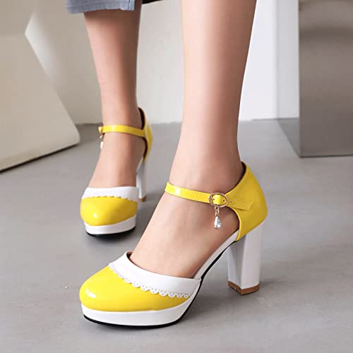 Lizoleor Donna Closed Toe Bridal Vestito Tacco a