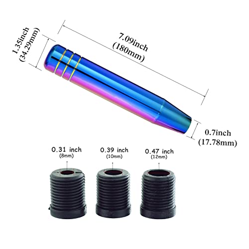 Abfer Long Shift Knob Car Gear Stick Weighted Shifter Knobs Extension Metal Shifting Lever Fit Most Manual Automatic Transmission Vehicle (Multicolor) #TOP1