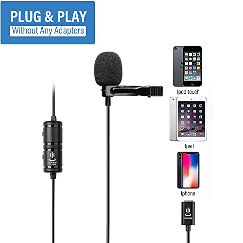 Lavalier Mikrofon für iPhone 6/7/7 plus/8/8 plus/11/11 Pro/12/13/13 Pro, iPhone X/XS/XR, 6 Meter Omnidirectional… – Bild 7