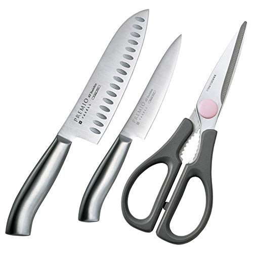 ヤクセル プレミオ オールステンレス 三徳・ペティ・キッチンバサミ