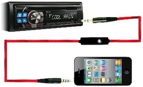 DragonPad3.5mm Replacement Red AUX Audio Cable Cord for Dr Dre Headphones Bose Monster Solo Beats Studio Speakers 1.2m