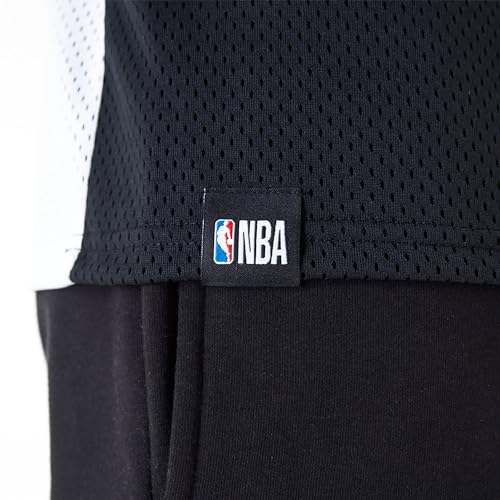 New Era Brooklyn Nets NBA Arch Graphic Mesh - Camiseta de gran tamaño, blanco, S