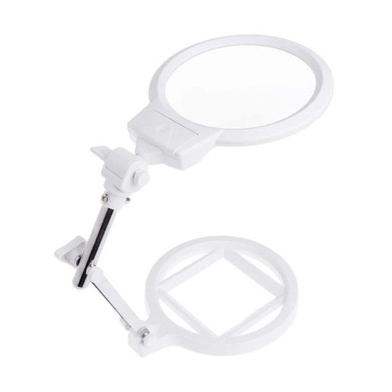 Lampe loupe LED sur pied en métal double éclairage pour réparation