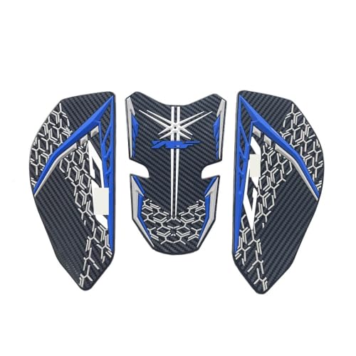 Protection réservoir moto R7 caoutchouc carbone autocollant antidérapant YZF-R7 2021-2025