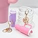TOS Mini Tumbler Keychain Set of 2, Mini Cup Keychain for School Bag Key Ring or Lip Balm, Cute Tumbler Keychain (Purple-pink)