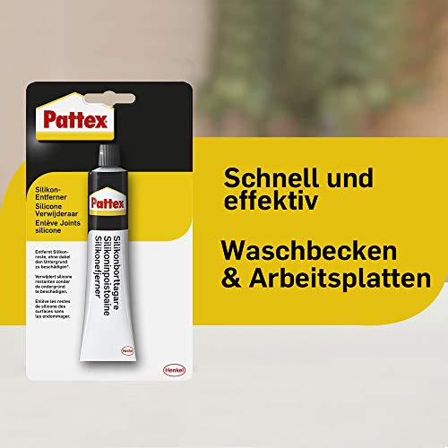 Pattex Silikonentferner, Fugenentferner für rückstandsfreies Entfernen alter Silikonreste im Sanitärbereich, Silikonreiniger zur Vorbereitung vor der Neuverfugung, 1x80ml