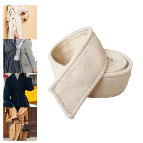 Women Woolen Overcoat Waist Belt Trench Coat Belt for Sweaters Woolen Coat Double sided coat belt Trench coat accessory3