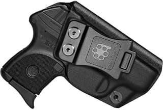 Amberide IWB KYDEX Holster Fit: Ruger LCP 380 Pistol | Inside Waistband | Adjustable Cant | US KYDEX Made (Black, Right Hand Draw (IWB))