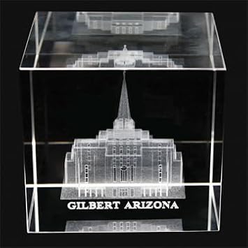 Ringmasters Crystal Cube Desk Decor | LDS Temple Paper Weights for Office Desk | Christian Home Decor, Gilbert Arizona