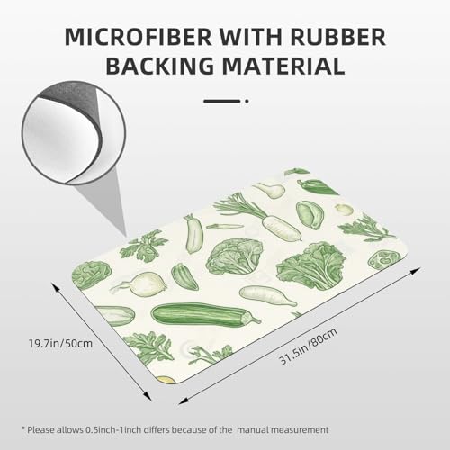 Tapis de bain antidérapant luffa vert lavable et drainant - 4