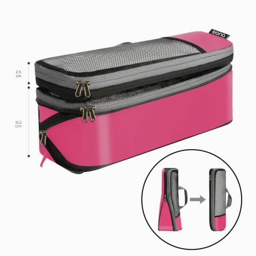Eono Lot de 3/4/6 Organiseurs de Bagage Bagage Sac Compression pour Voyage Maquillqage Vêtement Sac Organisateur Rangement de Valise Compression Packing Cubes – vue 3