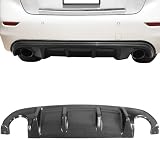 IKON MOTORSPORTS, Rear Bumper Diffuser Compatible with 2014-2017 Infiniti Q50, Carbon Fiber Print ABS Bumper Lip Diffuser Under Chin Body Kit Add On, 2015 2016