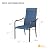VICLLAX Stackable Patio Chair Set of 4, Lawn Chairs with High Back, Outdoor Dining Chairs for Outside, Poolside and Garden, Blue