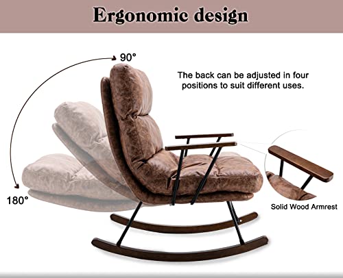 Sillón Ajustable Plegable Marrón miniatura 5