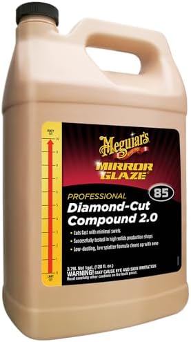 Meguiar’s Diamond Cut Compound 2.0 M8501, Low-Swirl Car Compound for High-Solids Paints, Safe and Effective on Glossy Paints, Features Low-Dusting, Low-Splatter Formula for Easy Clean-up, 1 Gal — photo 2
