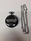 Handgefertigt in Sheffield SAAB Sonette 1 ref225 Zinn Effekt Auto Emblem poliert schwarz Fall Herren Geschenk Quarz Taschenuhr hergestellt in Sheffield
