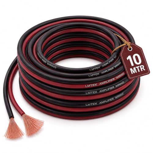 Image of MOCKING BIRD 16 AWG Gauge Speaker Cable (10 Mtr)-2 Conductors Red Black Audio Cable, Low Voltage Copper Wire for Speaker, Home Theater, Car Audio, Amplifier, Receiver | (10 Mtr)