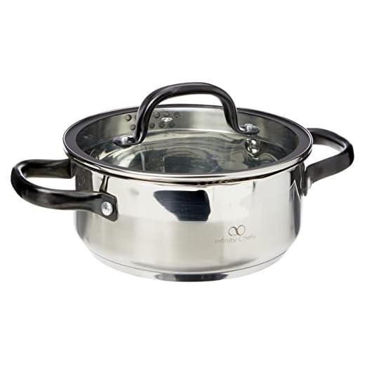 Bergner Q3229 Cacerola 20X8.5Cm 2L C/Tapa Acero Inoxidable, Inducción, Vita Infinity Chefs