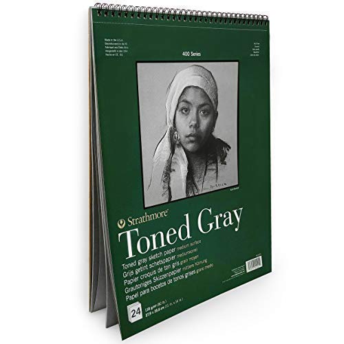 Strathmore Toned Gray - Papel de boceto, gris, 24 hojas Cover