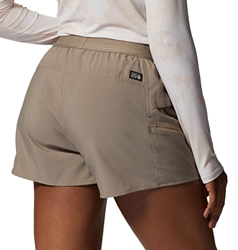 Mountain Hardwear Short feminino padrão Trail Sender Caqui, Médio