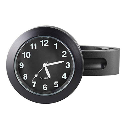 Watch For 7/8" Or 1" Handlebar Black Dial Watch Compatible For Yamaha Kawasaki Honda Suzuki Street Bike