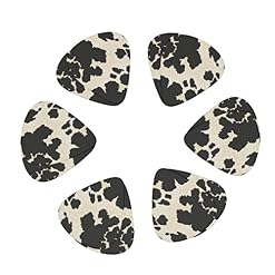 Pack de 12 médiators en cuir de vachette noir et blanc pour guitare électrique guitare acoustique diverses guitares - Les Beatles, Paul McCartney, John Lennon, RIngo Starr, George Harrison