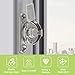 UFURMATE Window Sash Lock, 4Pcs Stainless Steel Sliding Window Locks Window Door Frame Security Locks Window Crescent Locks for Left Using (Silver)