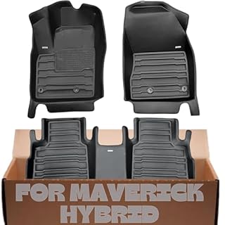 Mat Up! Floor mats for Ford Maverick Hybrid 2022-2026 with Maximum Coverage, Laser Measured, Anti-Slip, Waterproof, All Weather Car Mats Accessories. Covers Row 1 and 2