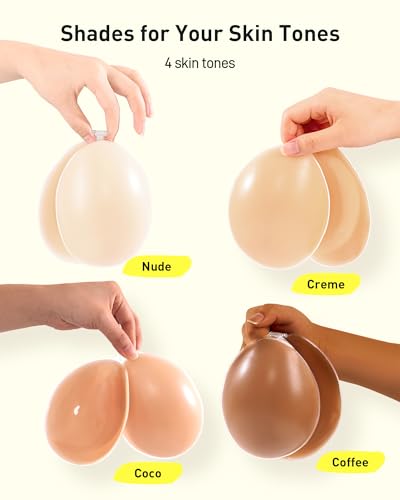 Niidor Adhesive Bra Reusable Strapless Self Silicone Bras Nude - Thumbnail 5