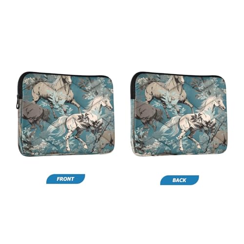 Funda para Laptop de 13-14 Pulgadas Horses and Flowers miniatura 2