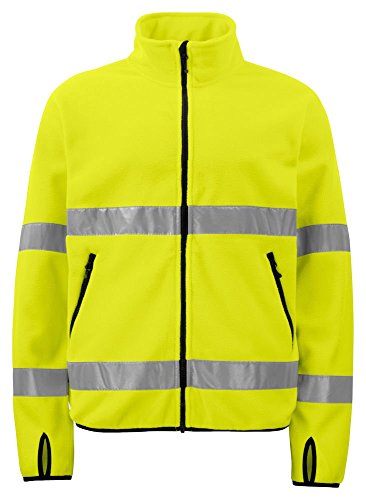 Polaire haute visibilité homme jaune noir pour chantier