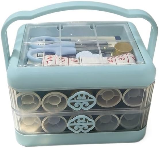LWECMGSA Plastic Household Sewing Kit Needles Thread Portable Tools Mini Bag Needle Box