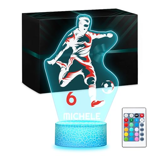 Maverton Lampada da notte personalizzata calcio - RGB 16 Colori