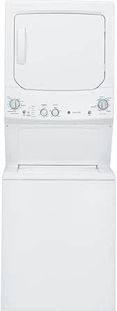 GE GUD27ESSMWW Unitized Spacemaker 3.8 Washer with Stainless Steel Basket and 5.9 Cu. Ft. Capacity Electric Dryer