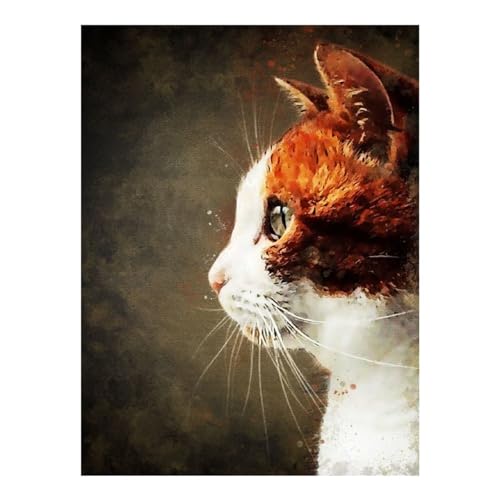 Kit peinture diamant Chat 30x40 cm idée cadeau loisirs créatifs