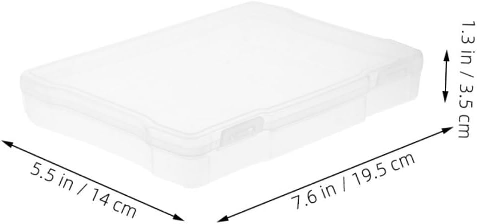 10pcs Photo Storage Boxes Portable Lids Plastic Craft Storage Organizers for Office