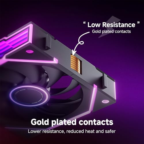 AsiaHorse Nyota Ultra 120mm PC Case Fan - Space-Inspired Design (Infinity Mirror + RGB Ring), 9 Blades 58.5 CFM, Modular Build, Ultra-Quiet Silicone Pads, PWM Control-Quiet Hydro Bearing 2