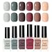 Nailshion Nude Grays Nail Polish Set, Non U V Gel, 6 Colors Nude Pink Brown Red Dusty Rose Nail Polishes Neutral Color for All Seasons, Vegan, Fast Air Dry Salon Nail Art DIY at Home Manicure