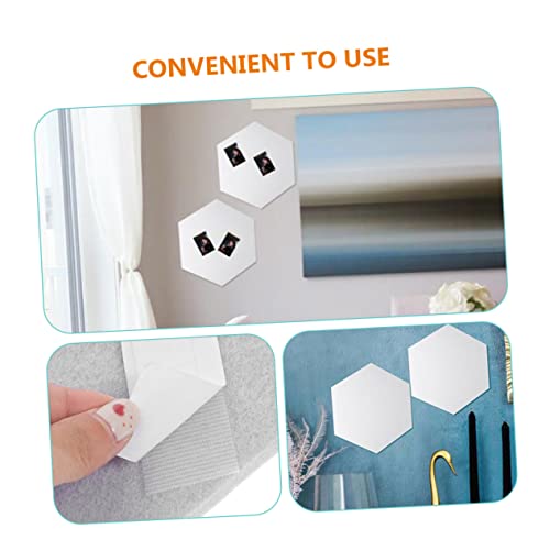 12 piezas paneles acústicos de fieltro hexagonales para aislamiento sonoro, fácil instalación, reducción de ruido, color blanco miniatura 3