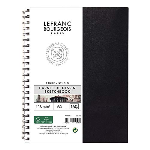 Lefranc Bourgeois Carnet Dessin Spirale A5 160 feuilles