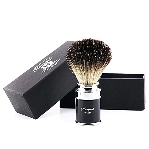 Pure Black Badger Hair Sophist Men's Shaving Brush. Perfect for Everyday Use. Comes in A Designer Box.