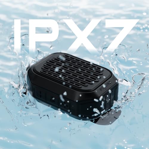 Image of comiso Wearable Bluetooth Speaker, IPX7 Waterproof, Clip-On Portable Wireless Speaker, 10H Playtime, Built-in Mic for Hands-Free Calls, Running, Cycling, Outdoor (Black)