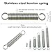 YbZHpy 20Pcs 304 Stainless Steel Tension Spring, 0.5mm Wire Diameter, 5mm OD, 45-60mm Length, Heavy Duty Small Industrial Spring for Machinery Applications,0.5 * 5 * 60 20pcs